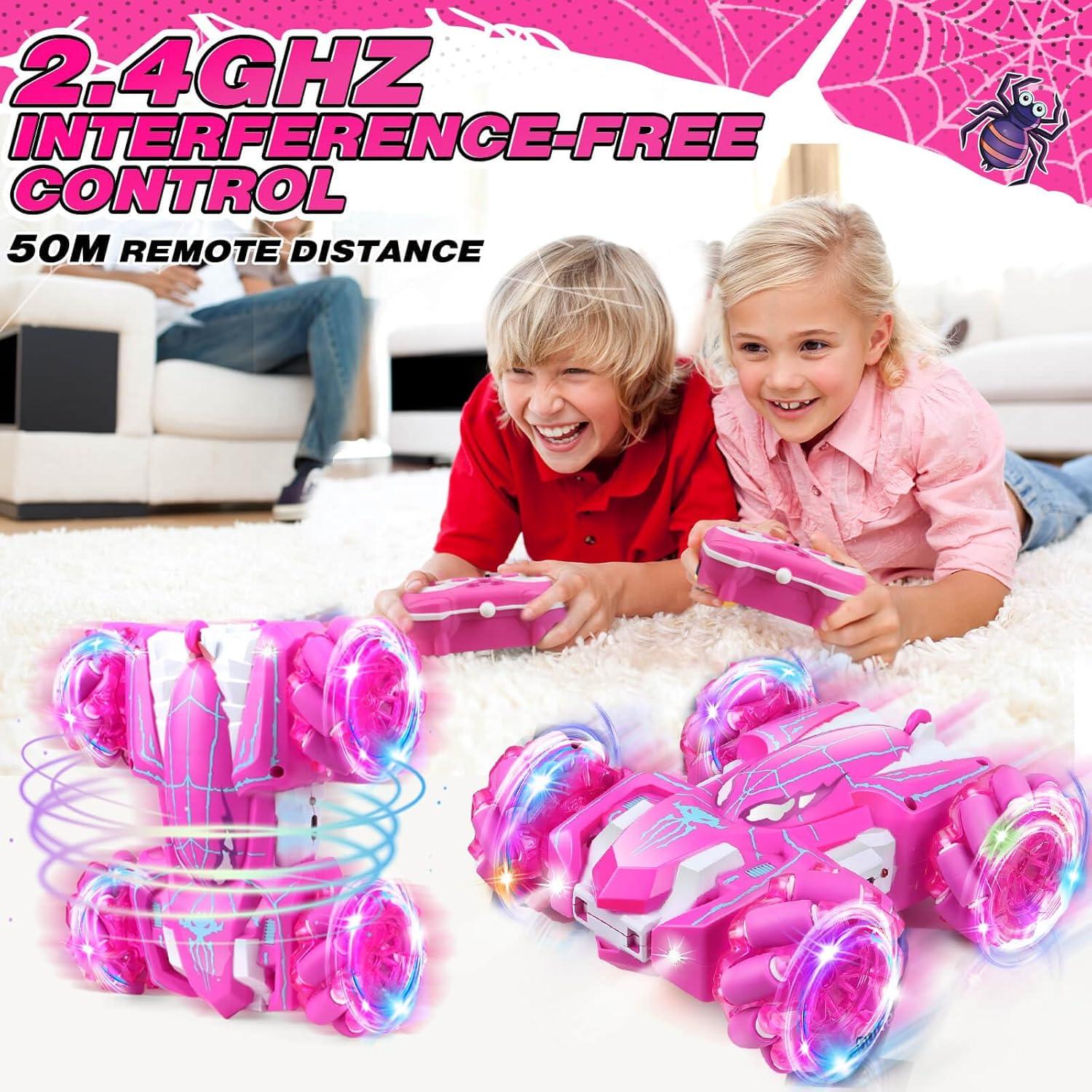 Coche de Control Remoto Dolanus LY-15 Rosa Acrobacias 360°