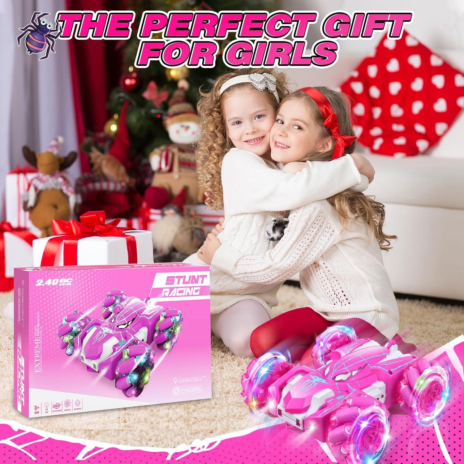 Coche de Control Remoto Dolanus LY-15 Rosa Acrobacias 360°