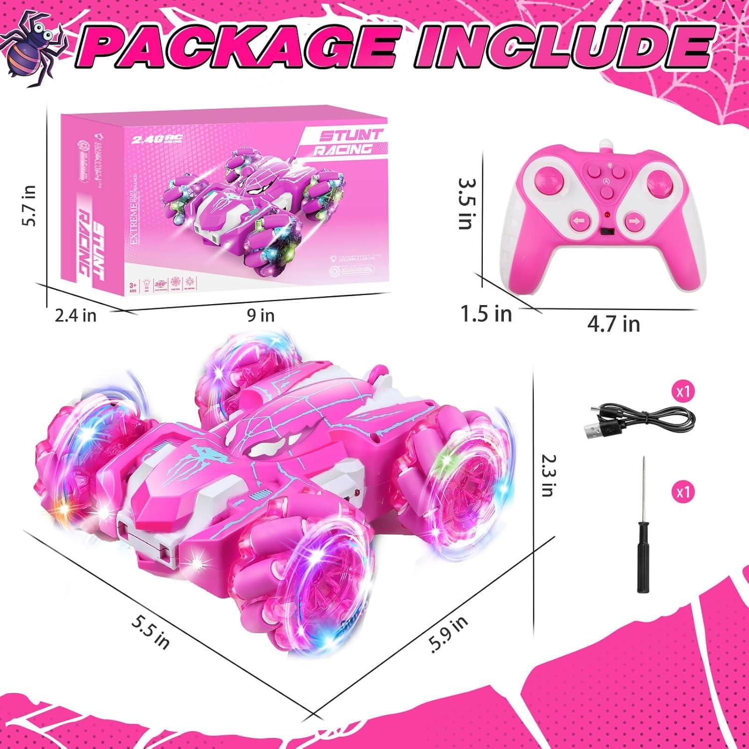 Coche de Control Remoto Dolanus LY-15 Rosa Acrobacias 360°