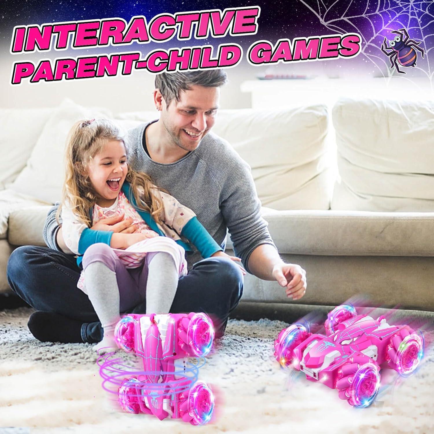 Coche de Control Remoto Dolanus LY-15 Rosa Acrobacias 360°