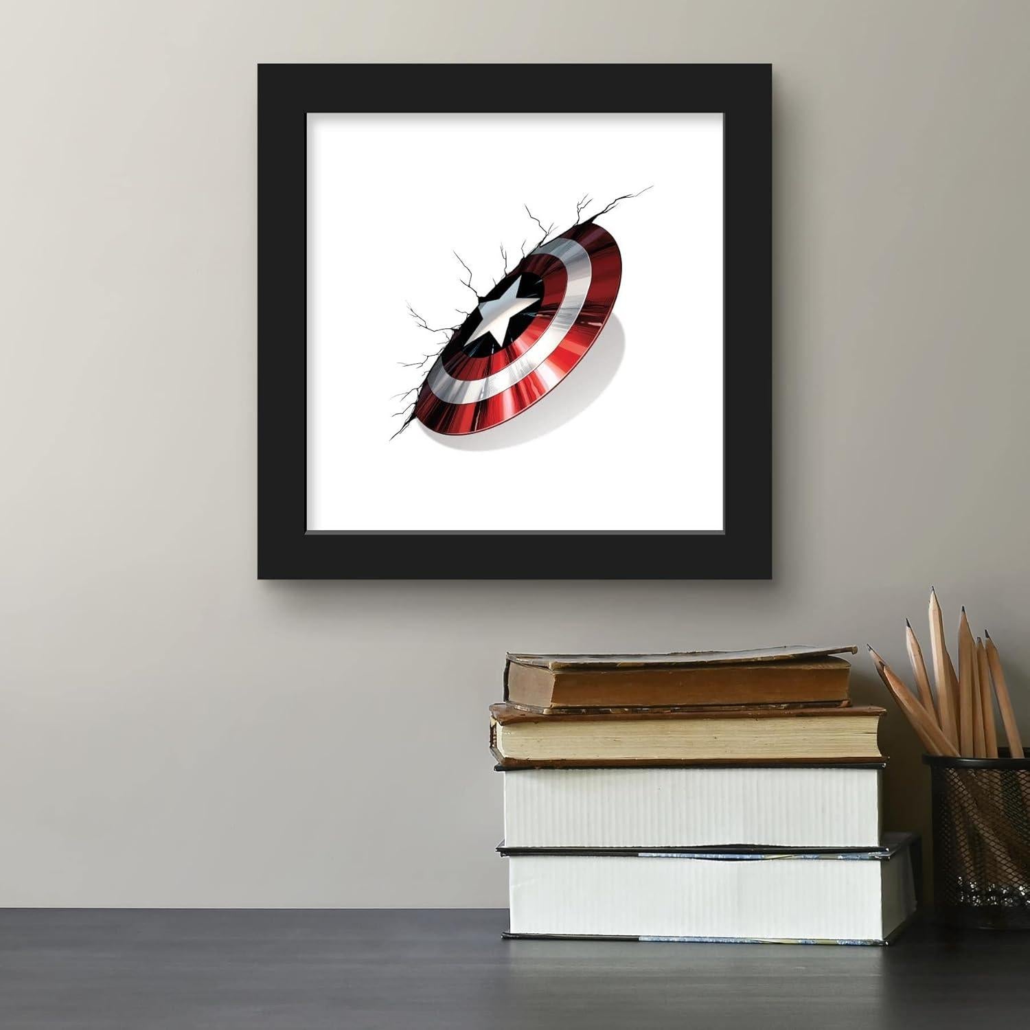 Póster de Arte de Pared Capitán América Trends 30.48 cm