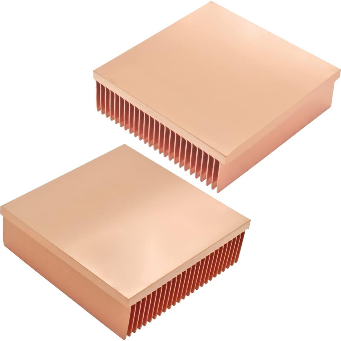 Disipador de Calor de Cobre Puro 50x50x15mm para Electrónicos