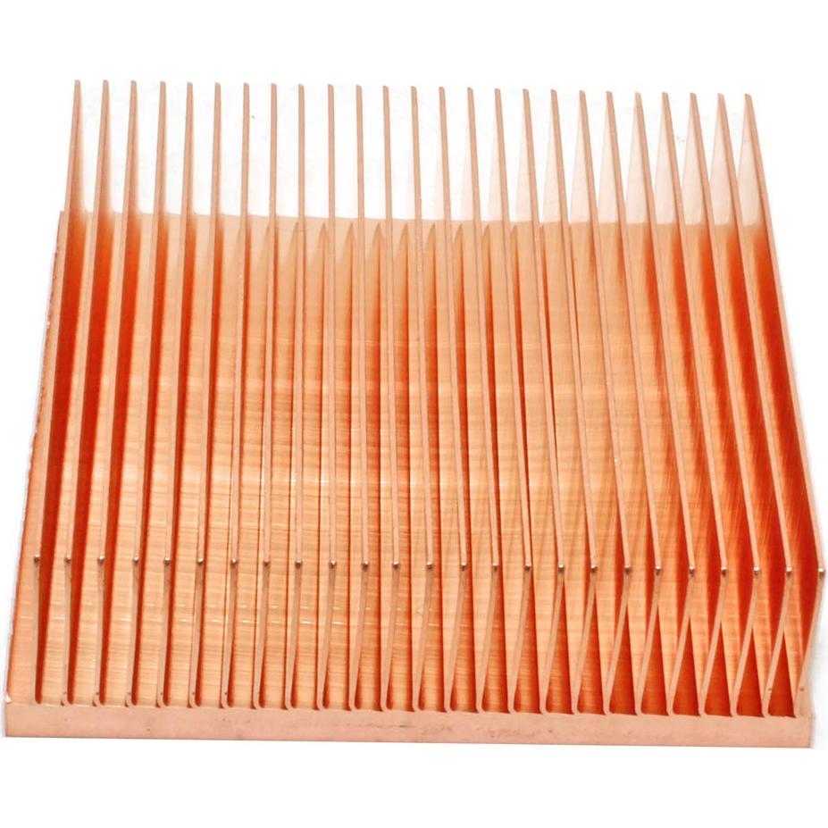 Disipador de Calor de Cobre Puro 50x50x15mm para Electrónicos