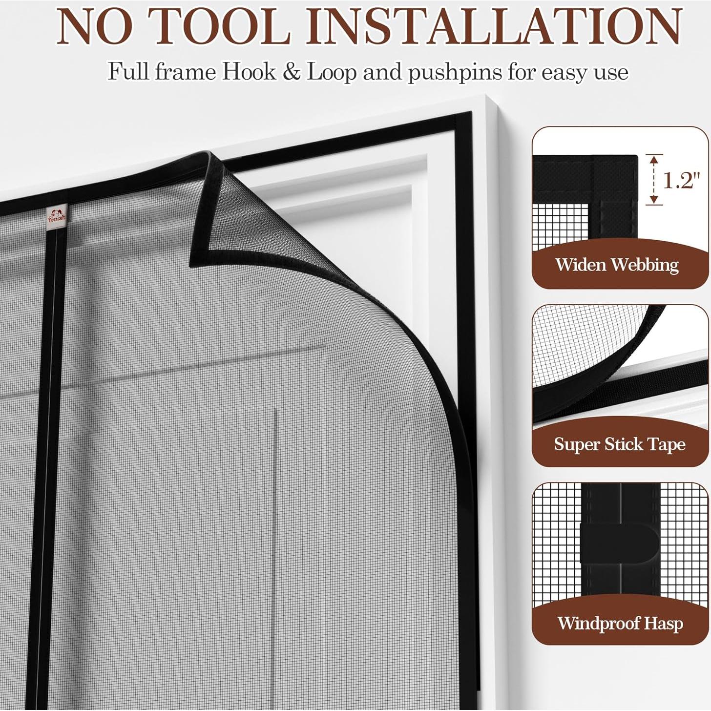 Yotache Puerta Pantalla Magnética 34x81 para Puertas 80x203 cm