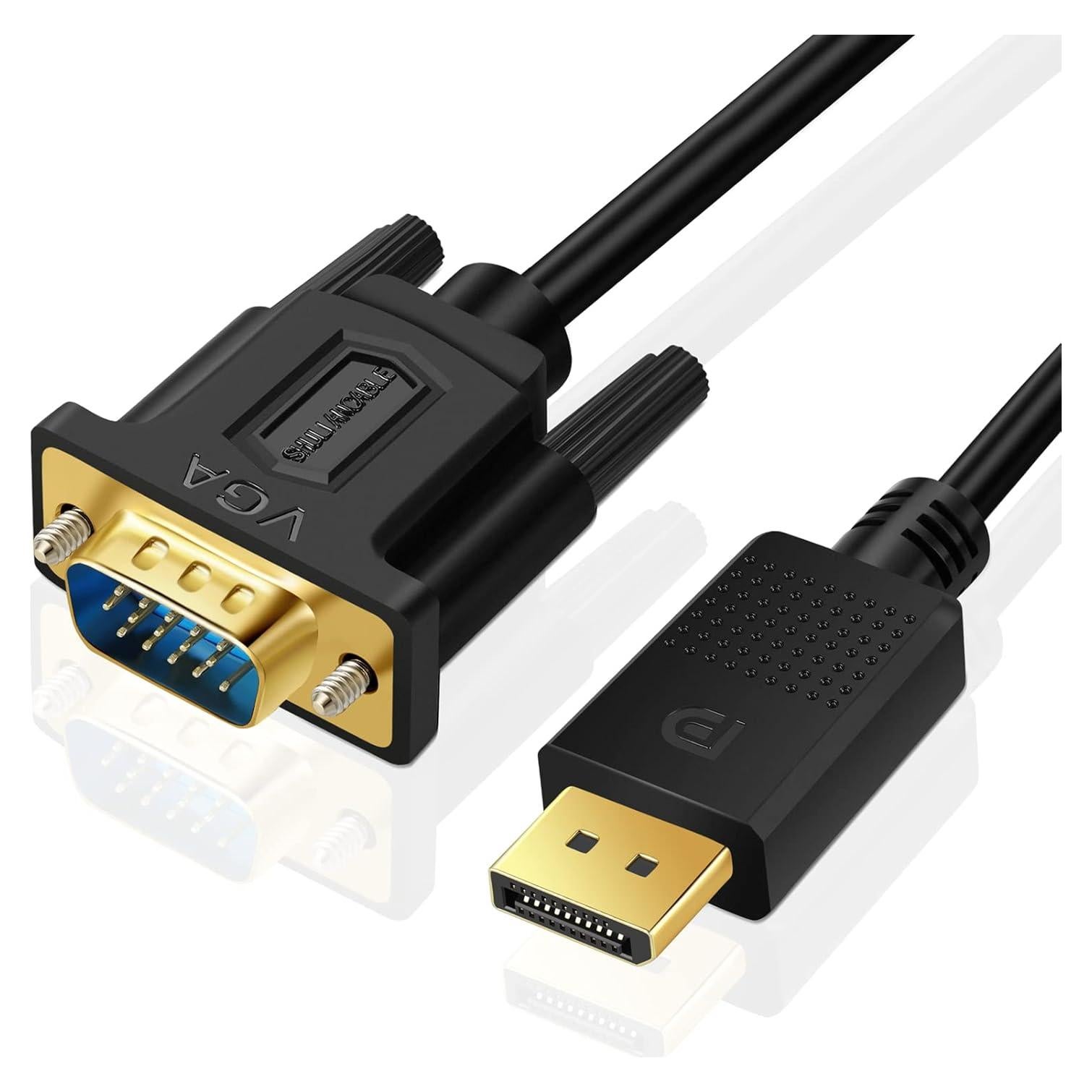 Cable DisplayPort a VGA SHULIANCABLE 0.91m 1080P Full HD