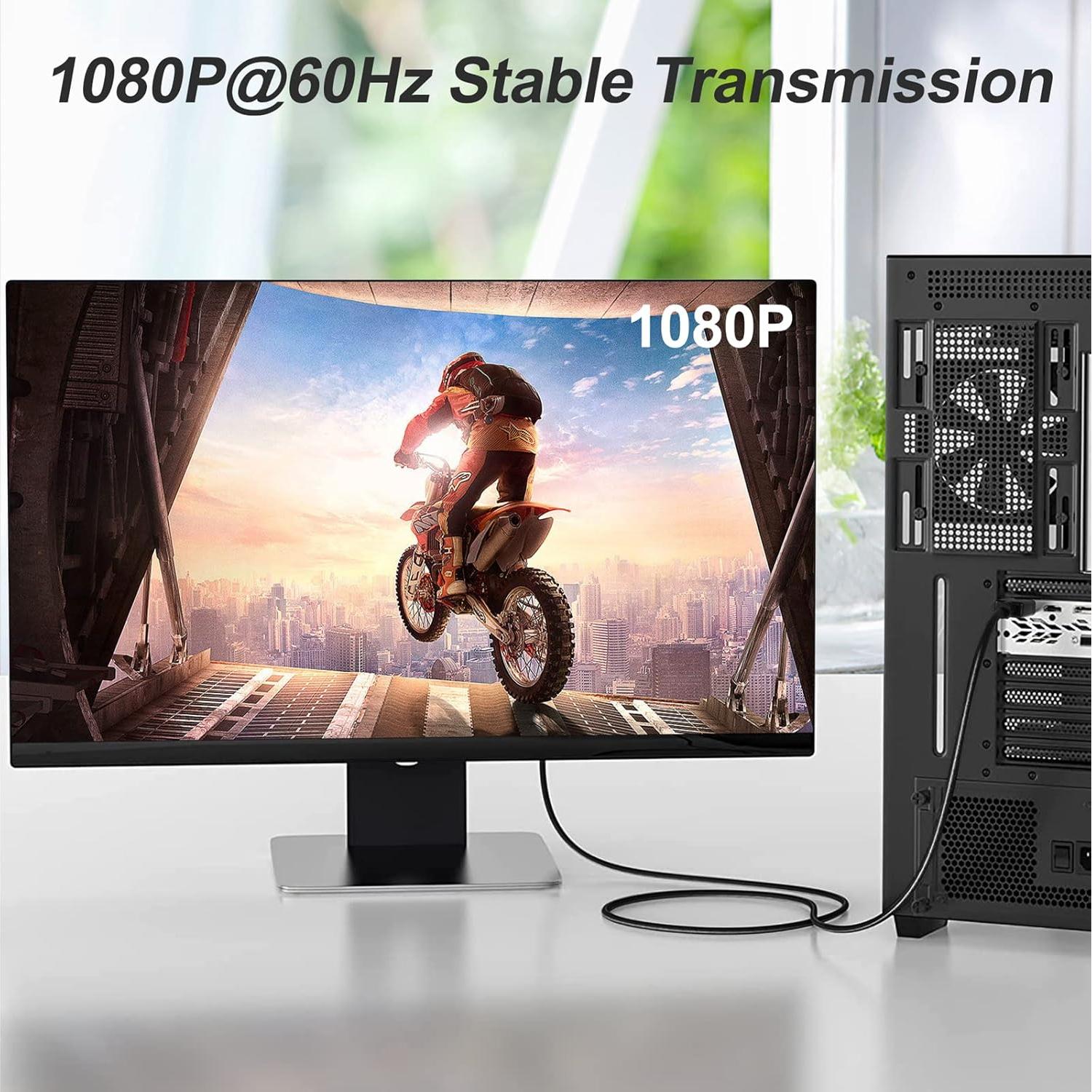 Cable DisplayPort a VGA SHULIANCABLE 0.91m 1080P Full HD