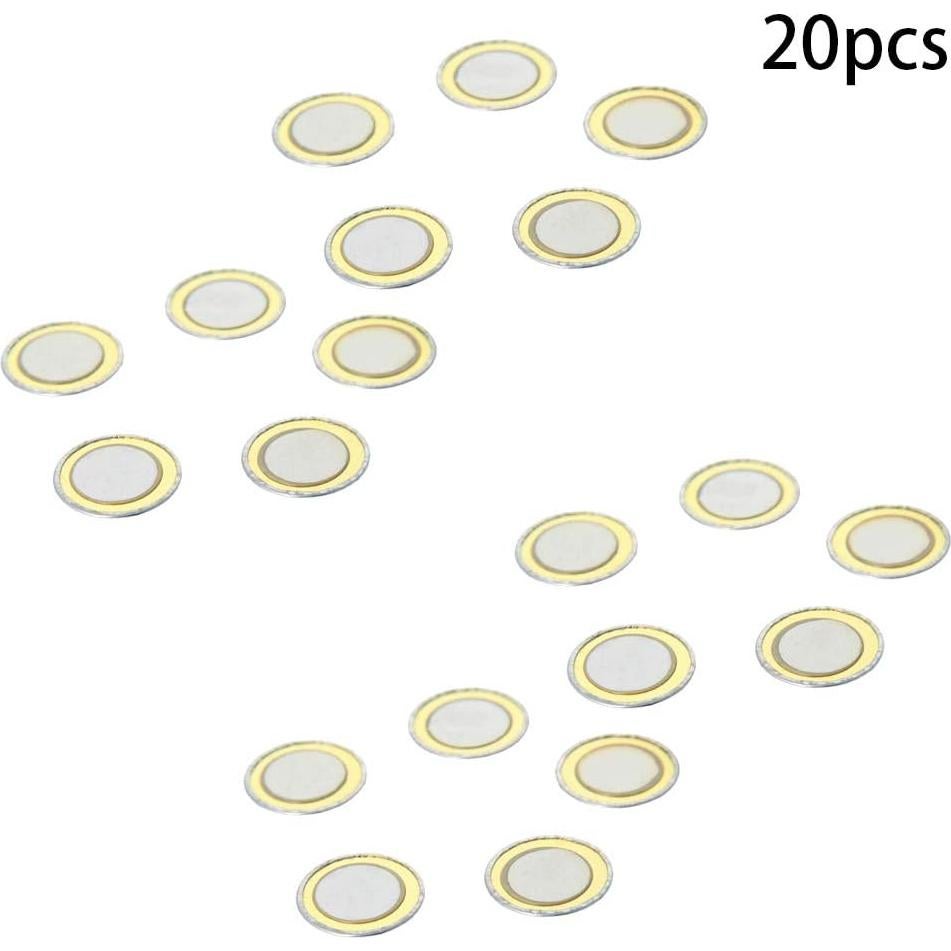 Fielect 20 Discos Piezoeléctricos 15mm Zumbador Pasivo Amarillo