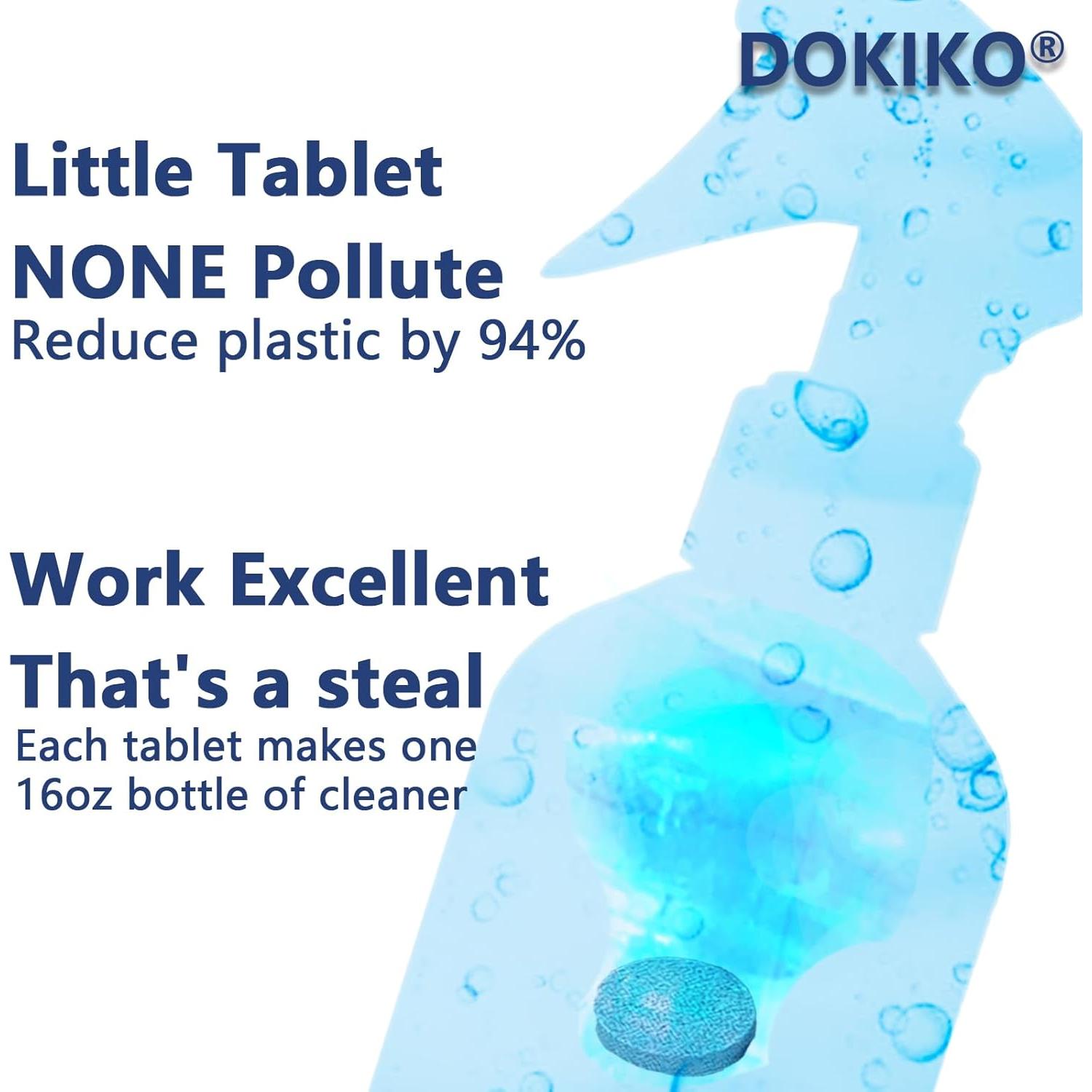 Tabletas Limpiador de Vidrios DOKIKO 100 Pcs Efectivas