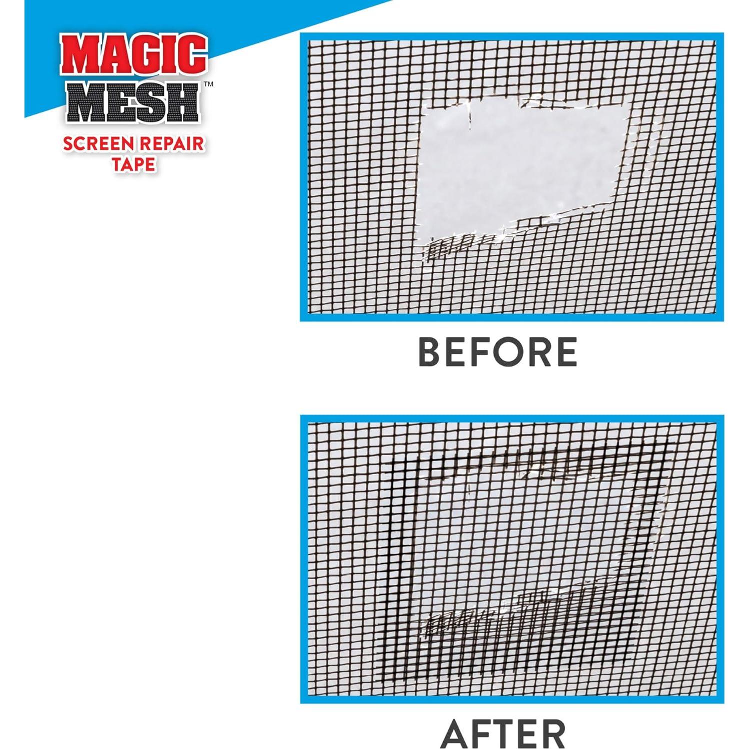 Cinta de Reparación de Pantalla Magic Mesh 2.74m Adhesivo Fuerte