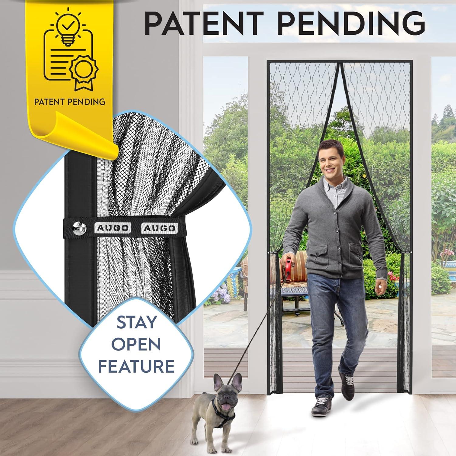 Puerta de Pantalla Magnética AUGO 96.5x246.4 cm Resistente