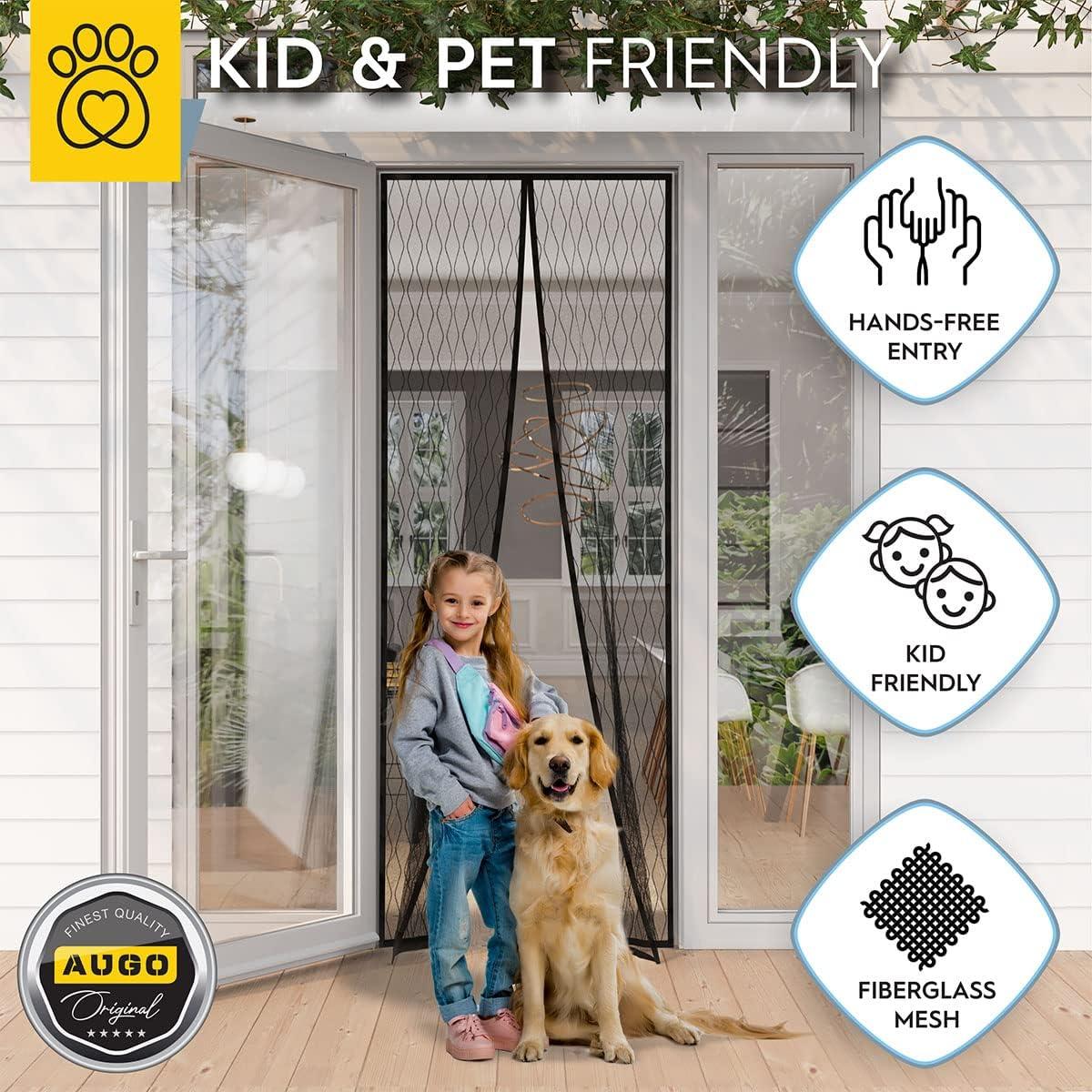 Puerta de Pantalla Magnética AUGO 96.5x246.4 cm Resistente