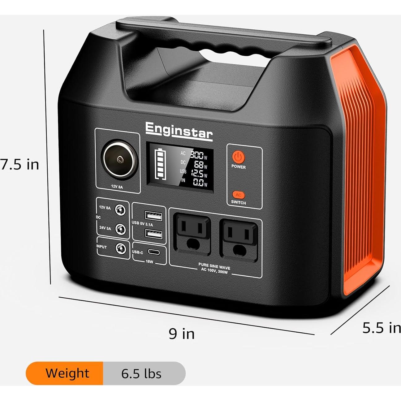 Estación de Energía Portátil EnginStar 300W 296Wh 80000mAh