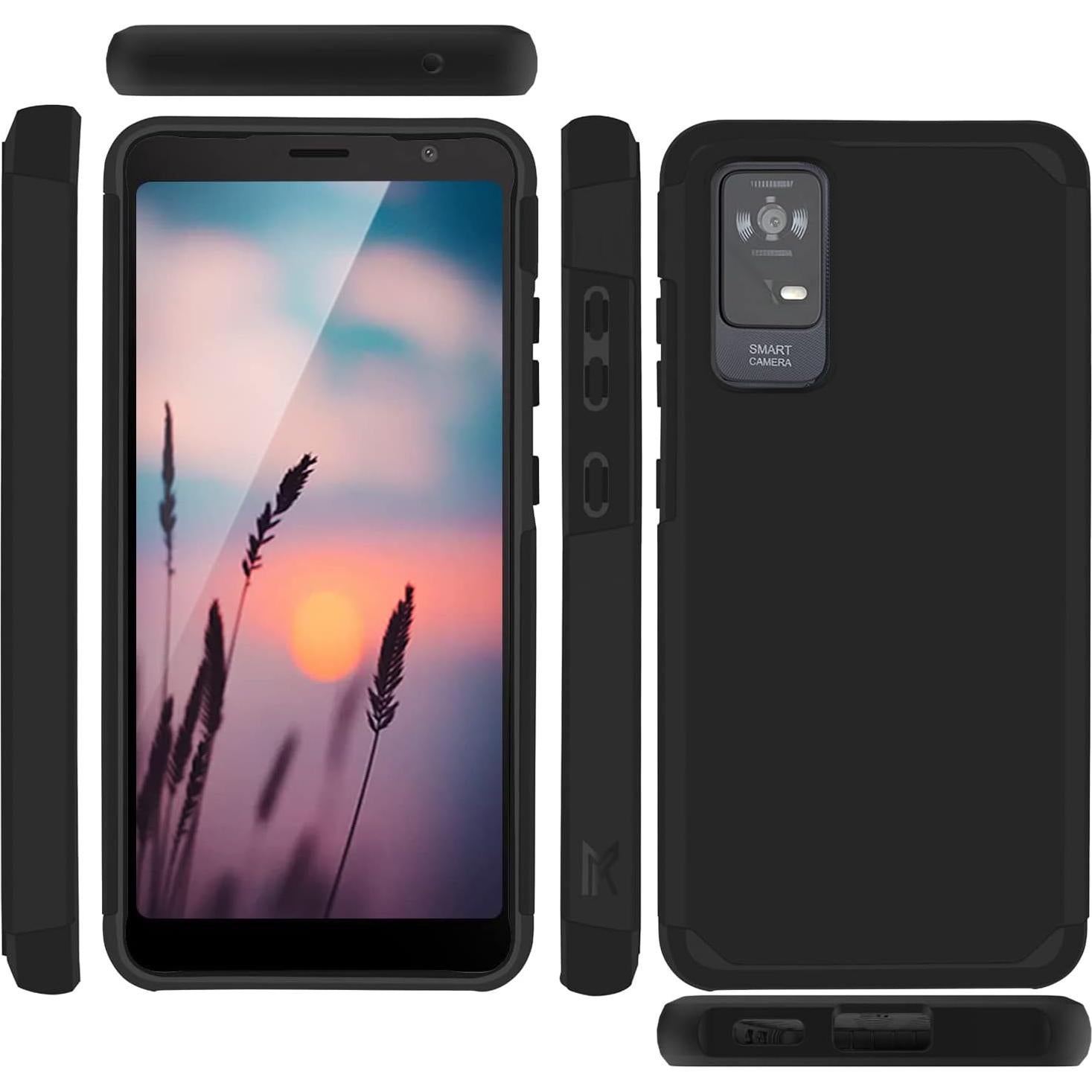 Funda Antigolpes Doble Capa TJS para TCL ION X, ION V, 40 Z - Negro