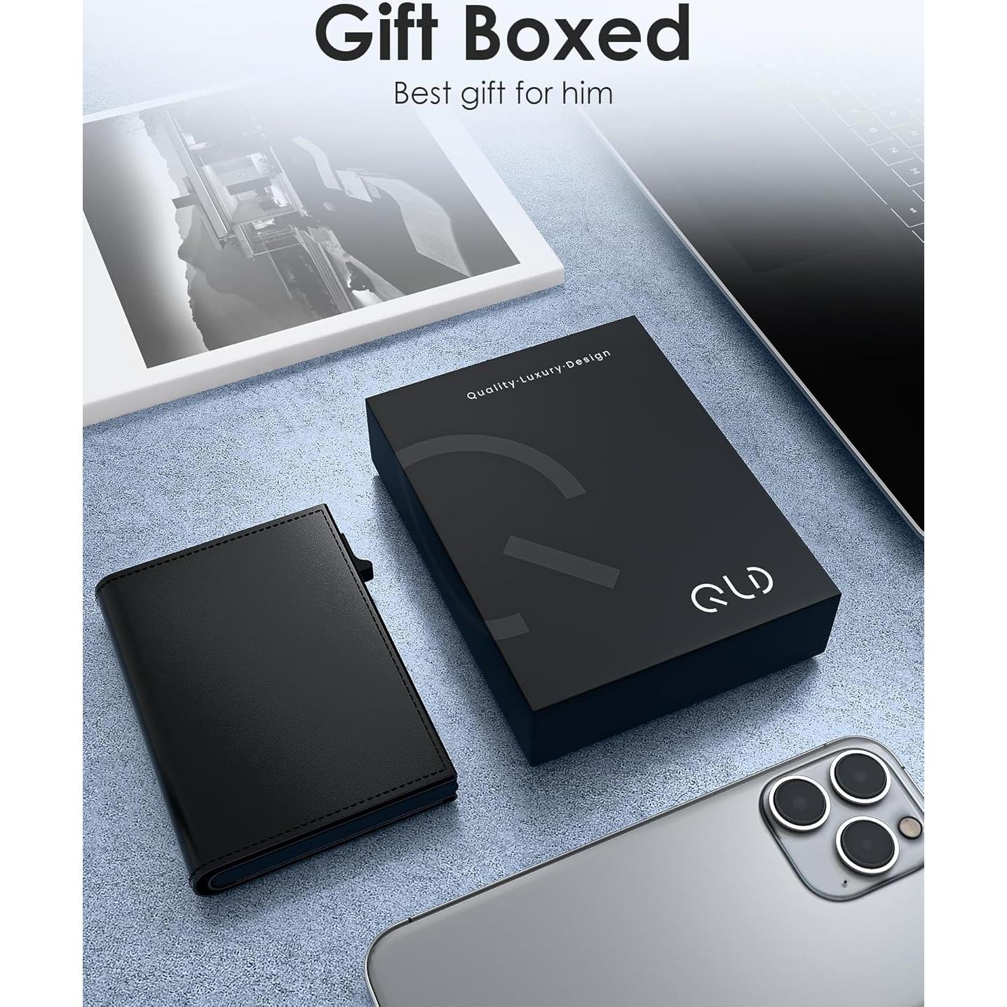 Billetera Minimalista QLD para Hombres con Bloqueo RFID