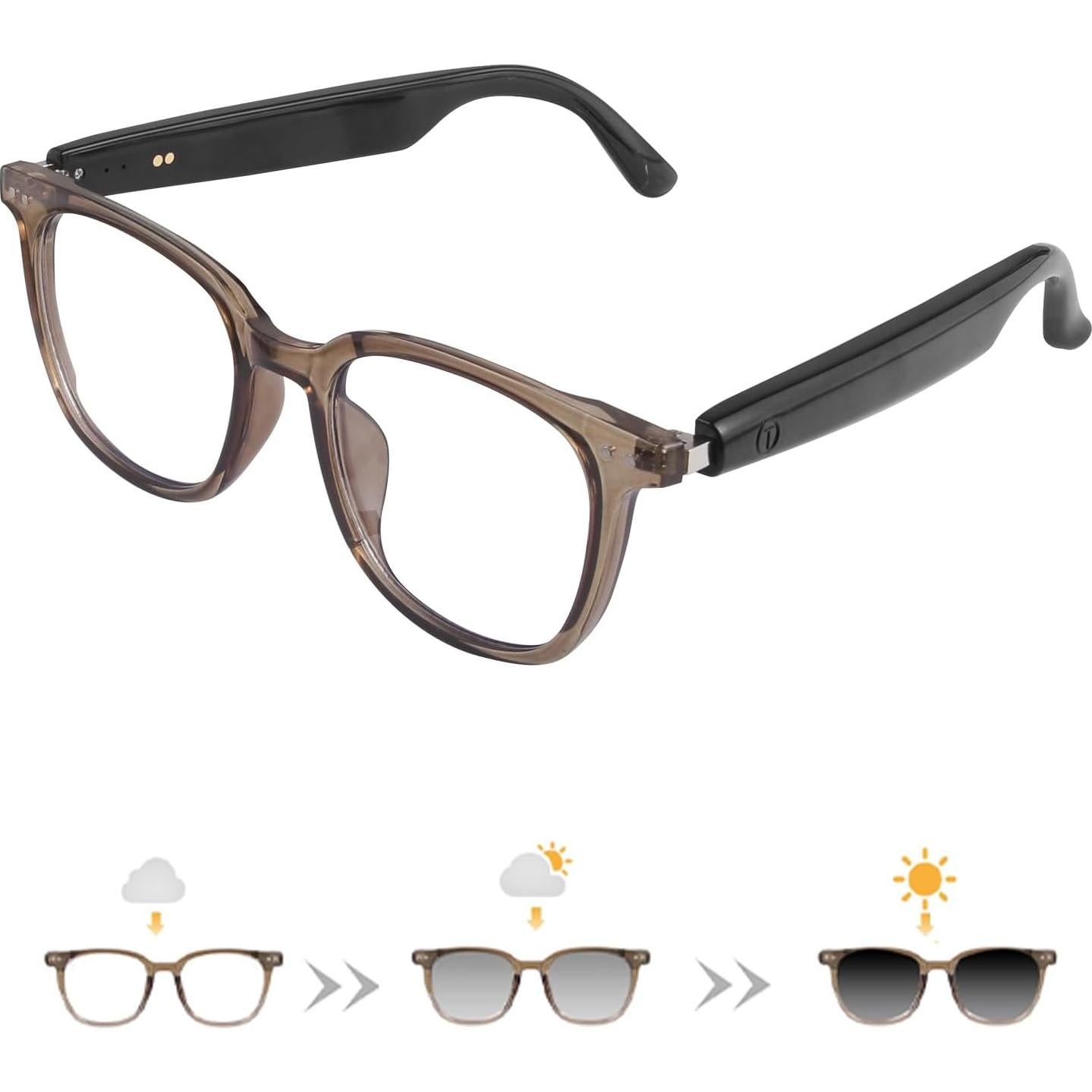 Gafas Inteligentes Bluetooth Piluyaa GS-07 Marrón con Audio HD