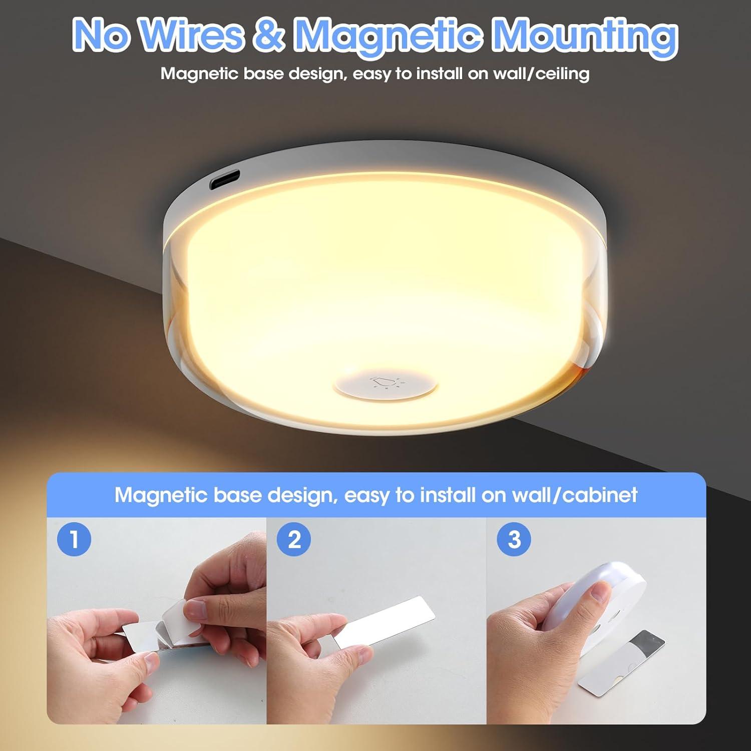 Luz de Ducha Recargable Funlenry - 15 Colores, Control Remoto