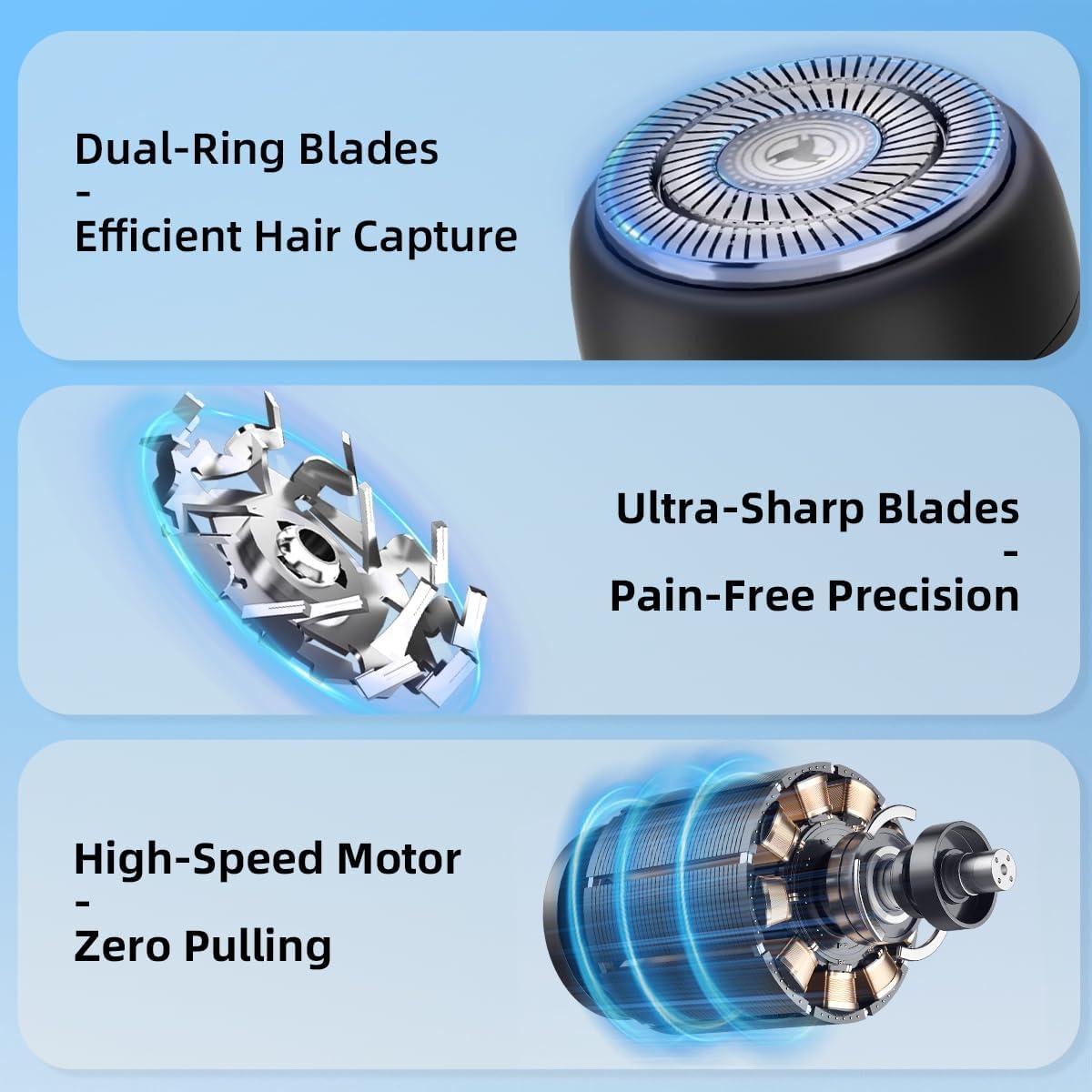 Mini Afeitadora Eléctrica Ezdor V5 Recargable USB-C Impermeable