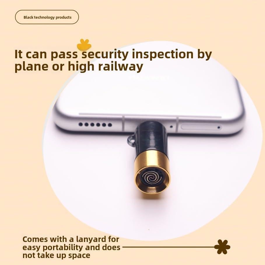 Encendedor eléctrico tipo C Fogsea dorado a prueba de viento