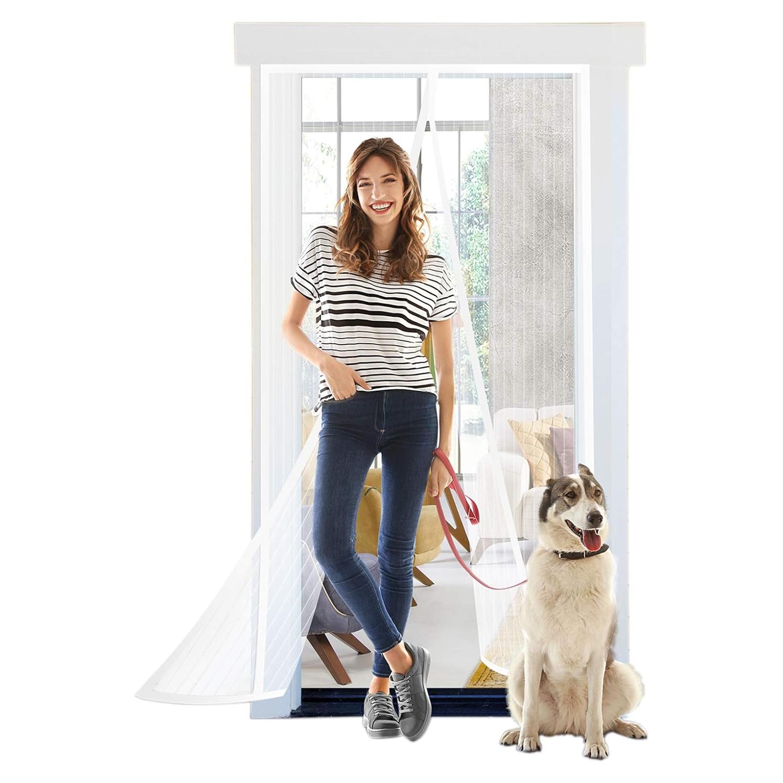 Puerta de Pantalla Magnética Titan Mall 99x208 cm Cierre Rápido