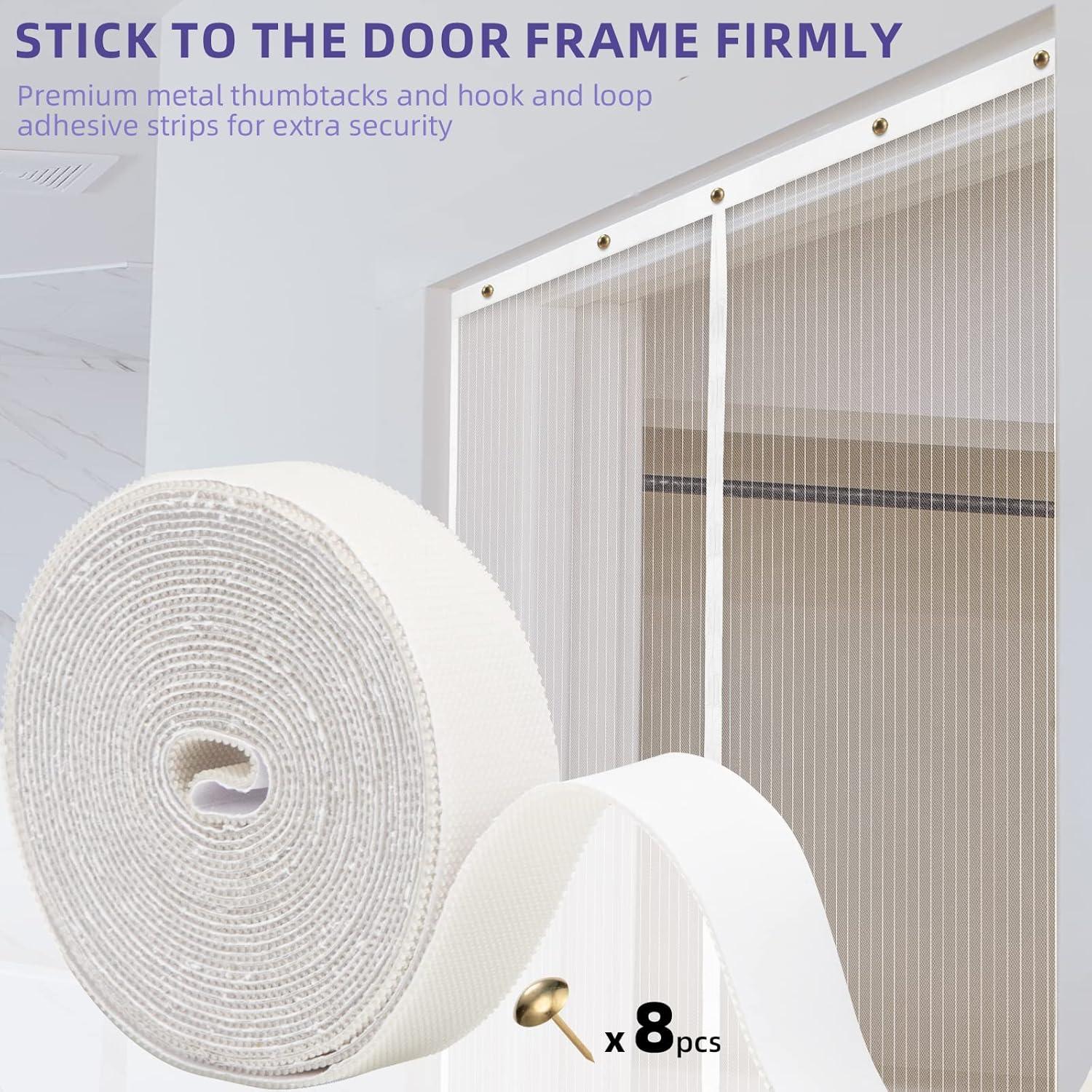 Puerta de Pantalla Magnética Titan Mall 99x208 cm Cierre Rápido