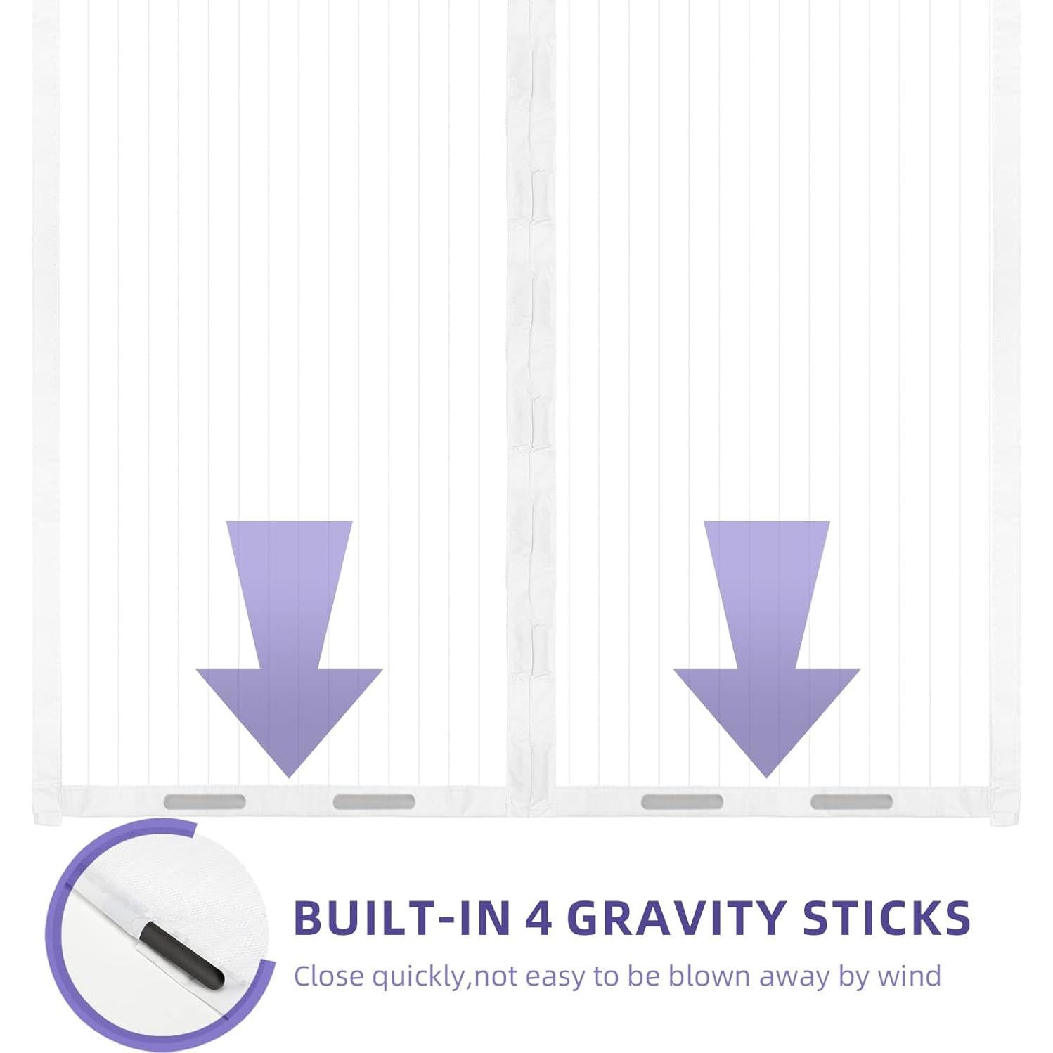 Puerta de Pantalla Magnética Titan Mall 99x208 cm Cierre Rápido