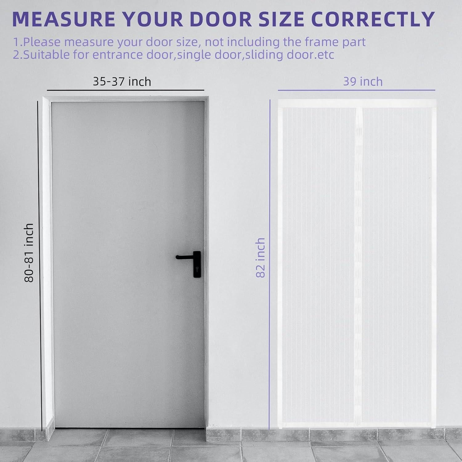 Puerta de Pantalla Magnética Titan Mall 99x208 cm Cierre Rápido