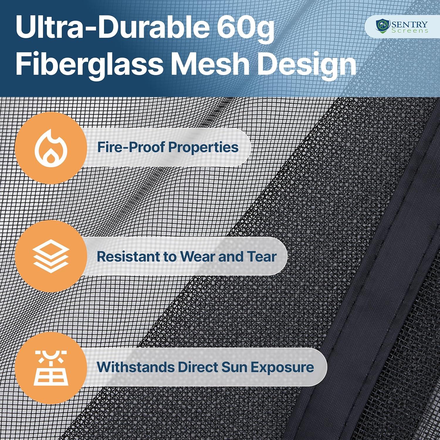 Puerta de Pantalla Magnética Sentry Screens 121x210 cm Negra