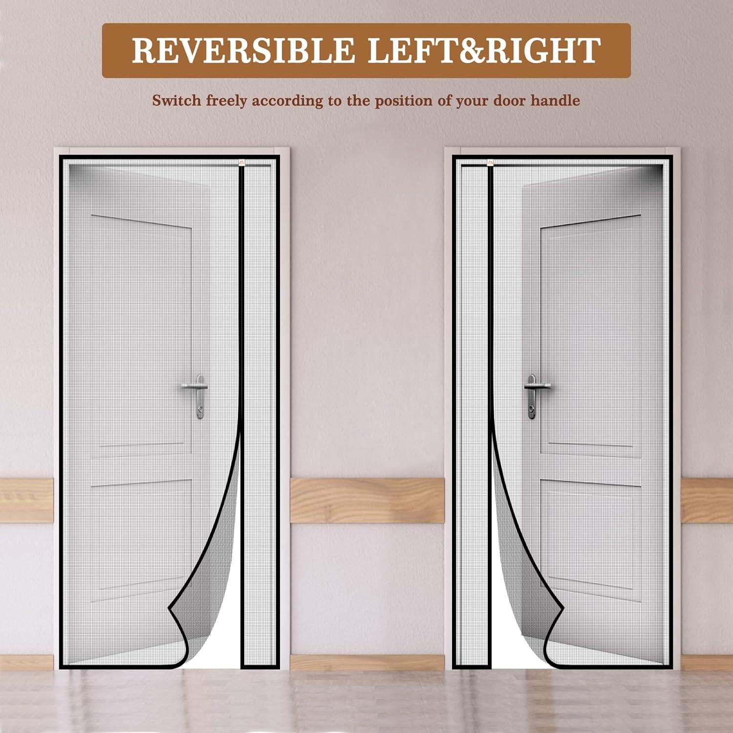 Yotache Puerta Pantalla Magnética 86x205 cm Negra