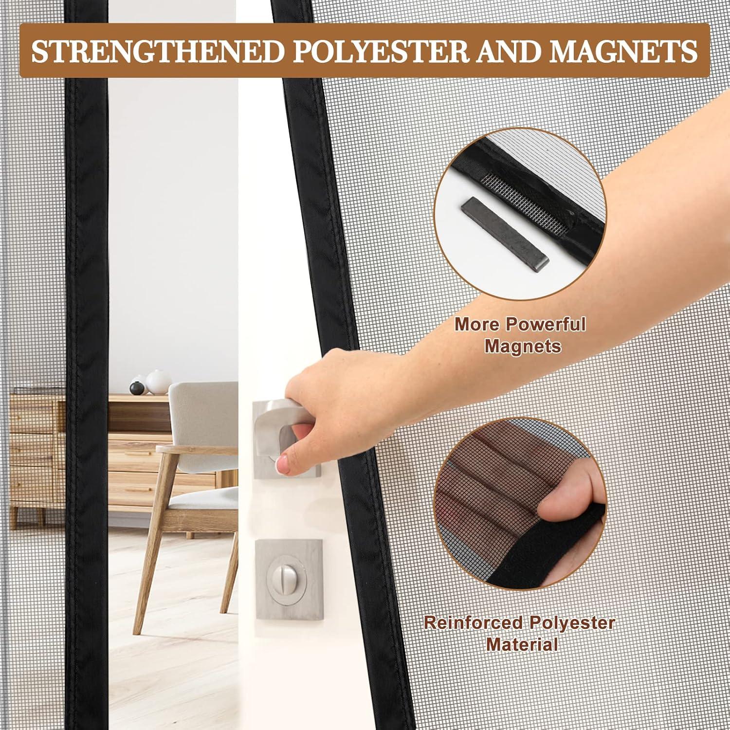 Yotache Puerta Pantalla Magnética 86x205 cm Negra