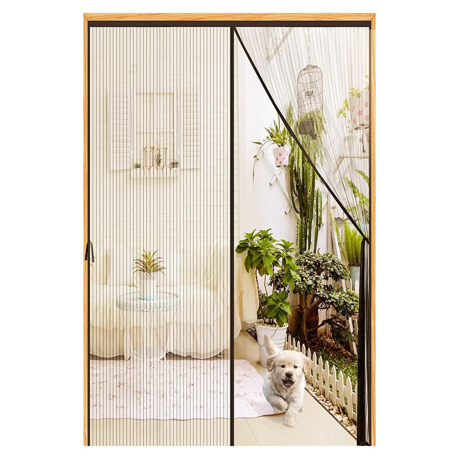 Malla de Puerta Magnética Elytsemoh 38x83 cm Insectos Negro