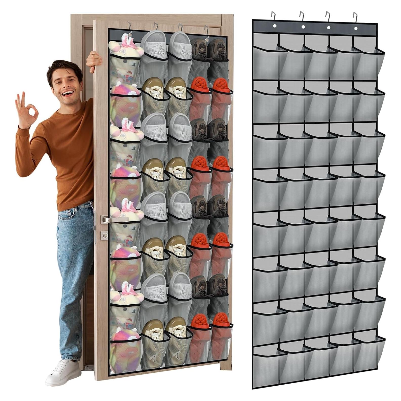 Organizador de Zapatos Windyun Colgante 40 Bolsillos Gris