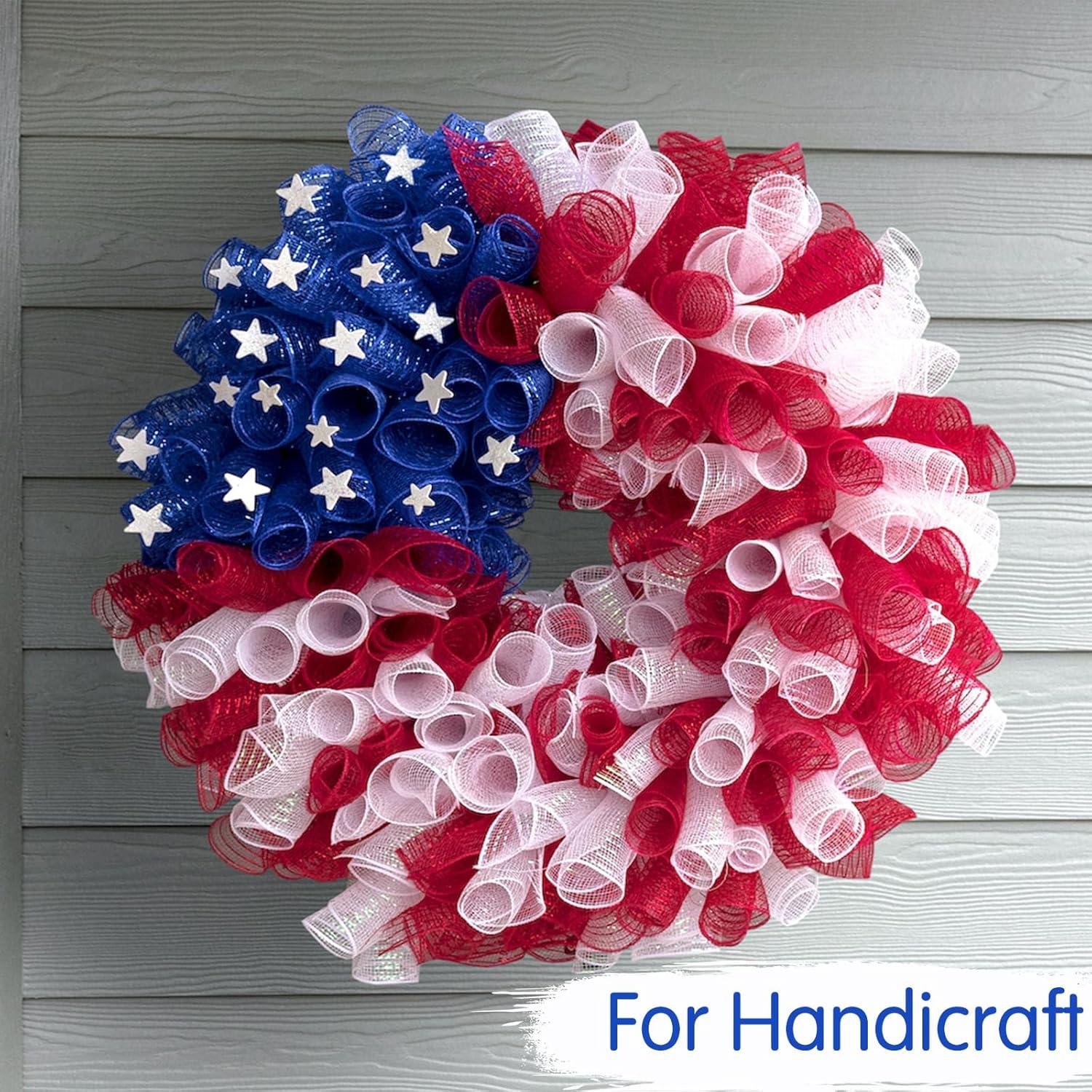 Cinta Decorativa de Malla Roja TONIFUL 10 cm x 6 m 2 Rollos