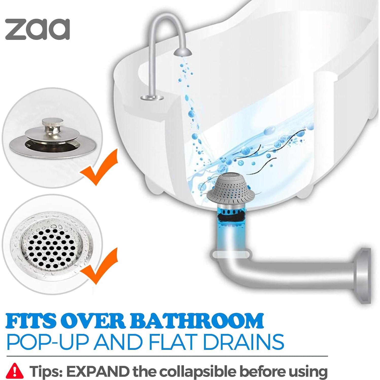 Cazador de Cabello zaa para Drenaje de Baño 11.43 cm