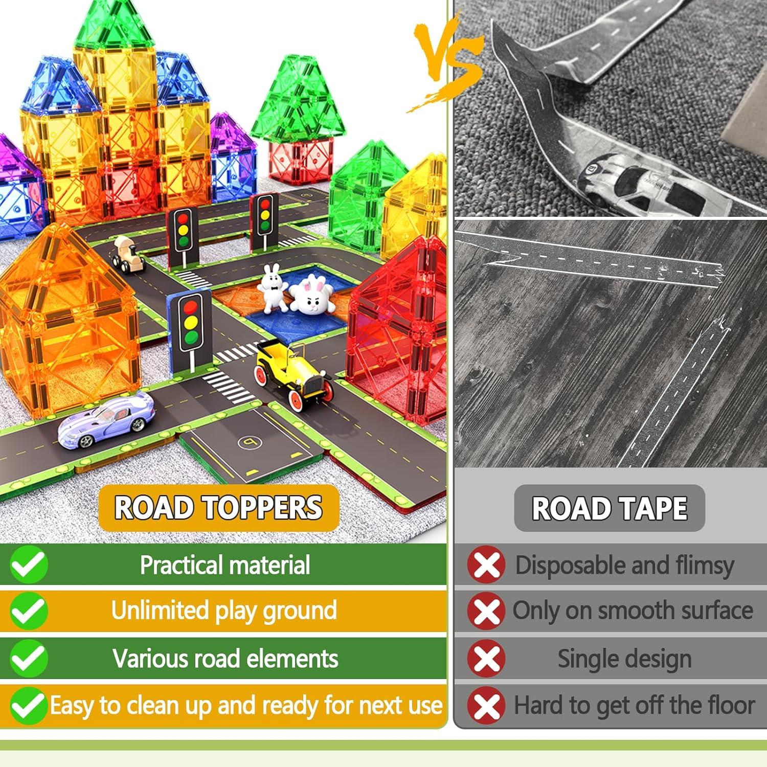 Juego de Accesorios Carreteras Magnéticas Soyee 24 Piezas