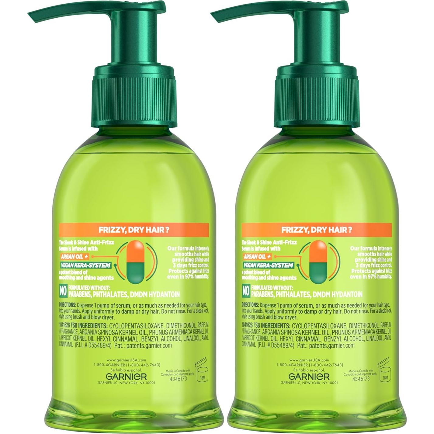 Sérum Antifrizz Garnier Fructis Sleek & Shine 151 ml Pack 2