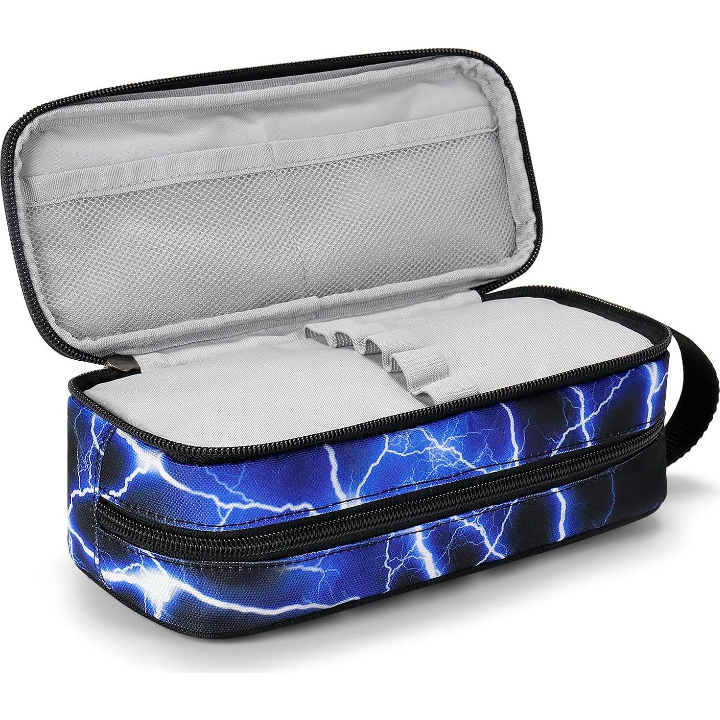 Estuche de Lápices Choco Mocha Azul 2 Compartimentos 22x10x10cm