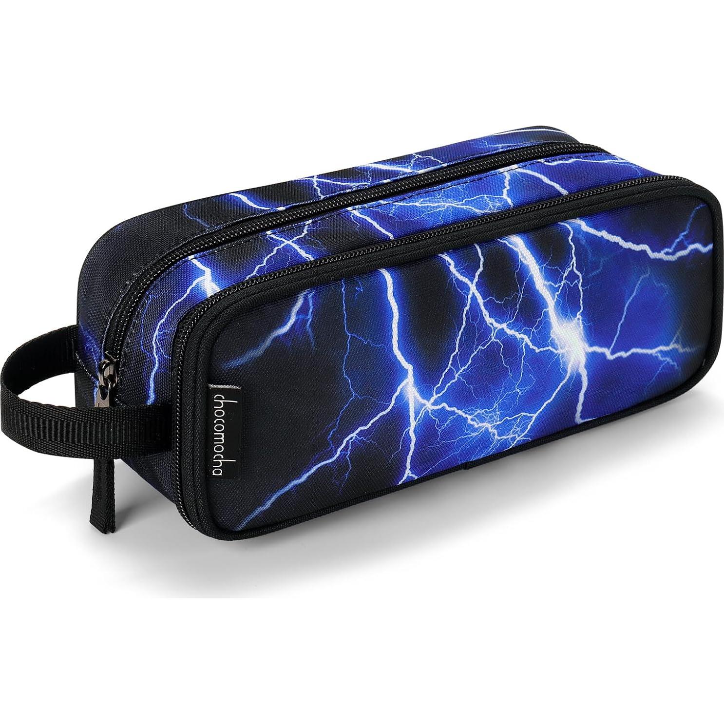 Estuche de Lápices Choco Mocha Azul 2 Compartimentos 22x10x10cm