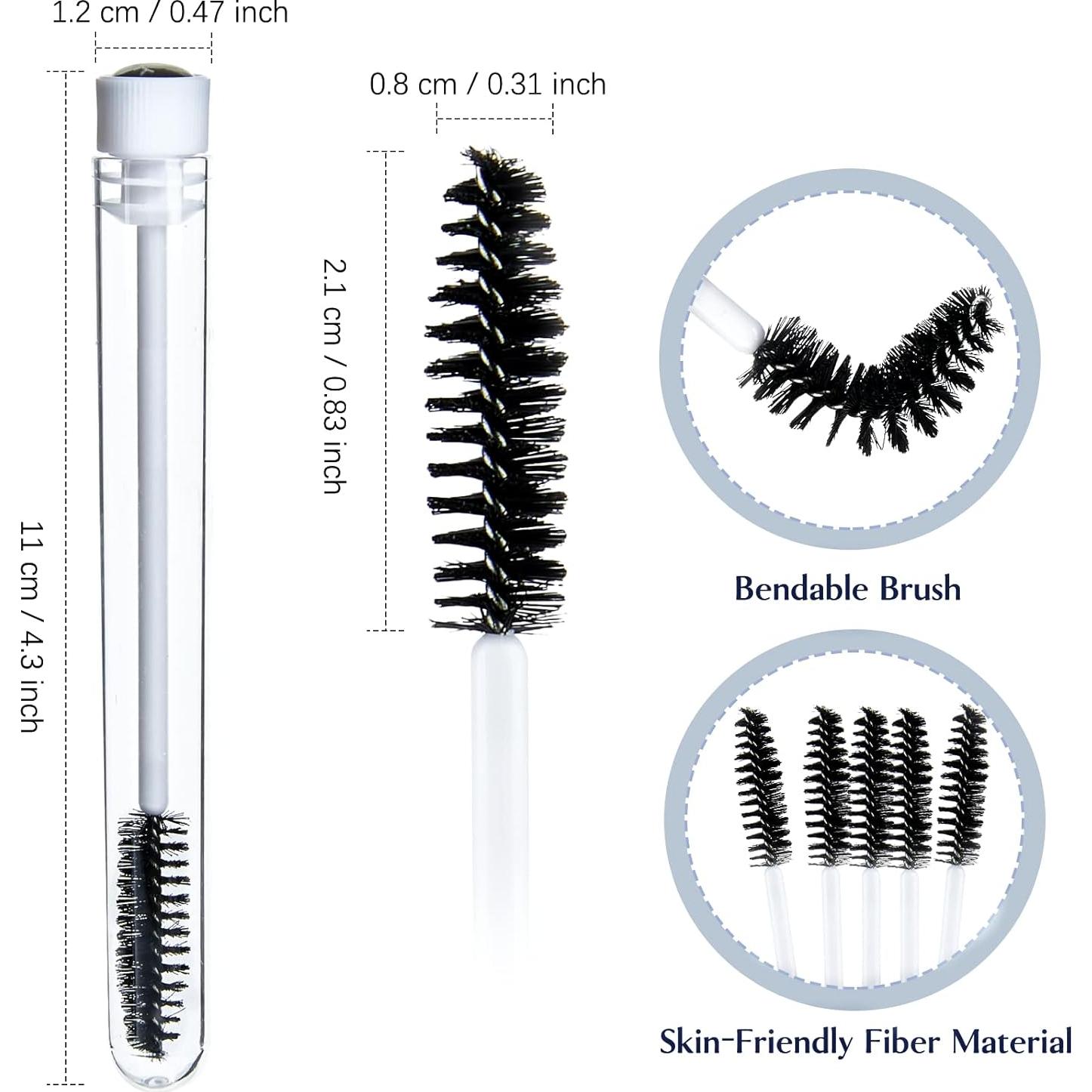 Set de 80 Piezas de Tubos y Cepillos de Pestañas TUZAZO