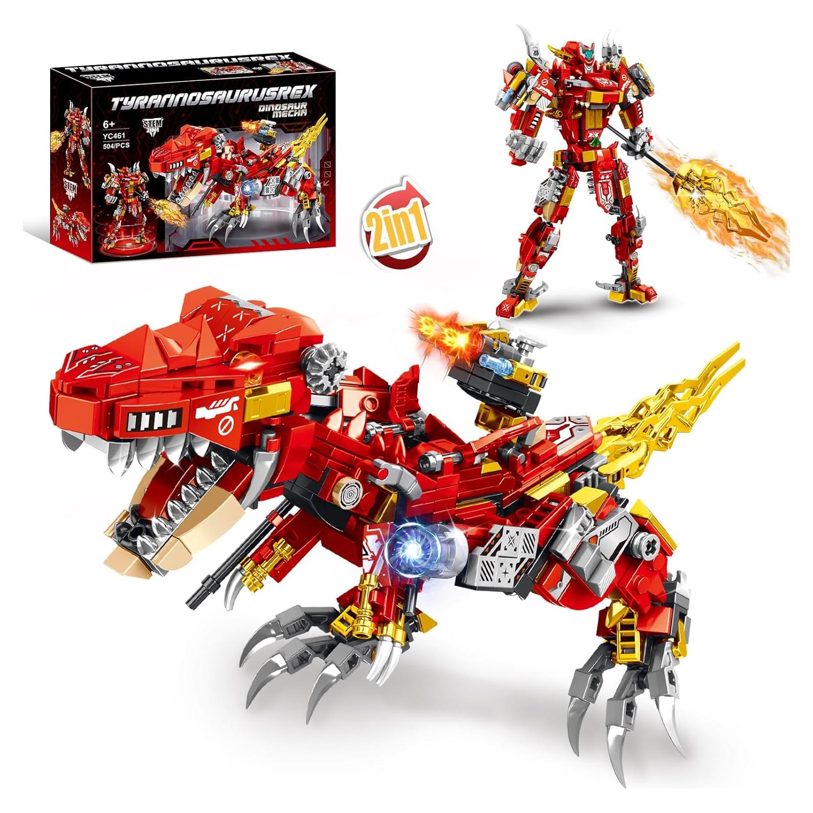 Kit de Construcción Dinosaurio T-Rex 2 en 1 STEM 504 Piezas