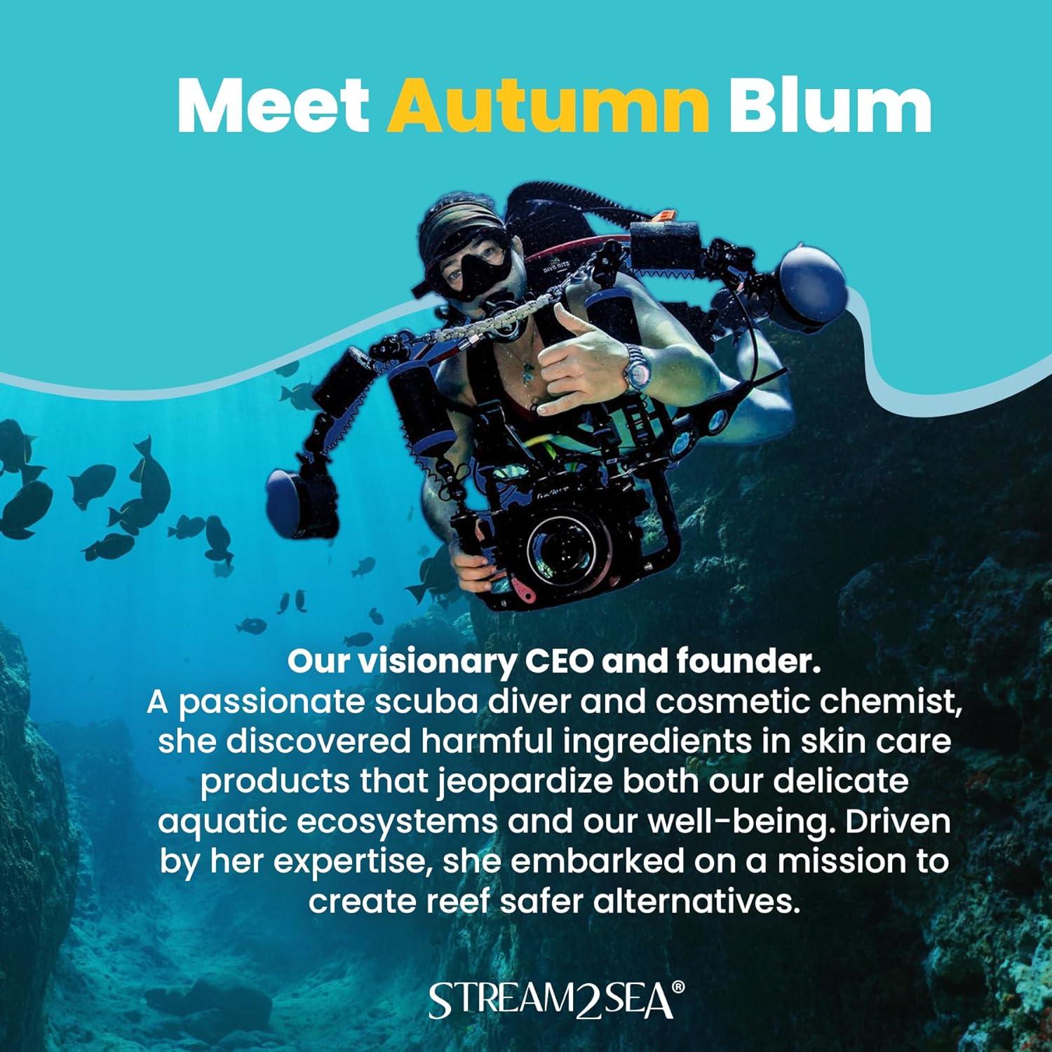 STREAM2SEA Sunscreen Balm in Tin, SPF40 Reef Safe Mineral Sunscreen, Face & Body Biodegradable Sunscreen, Natural Organic Unscented Travel Size Reef Safe Sunscreen with Zinc Oxide, 2.8 oz