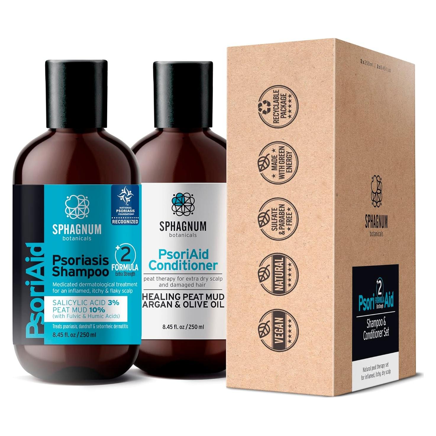 Juego de Champú y Acondicionador Sphagnum 250 ml x 2 - Psoriasis