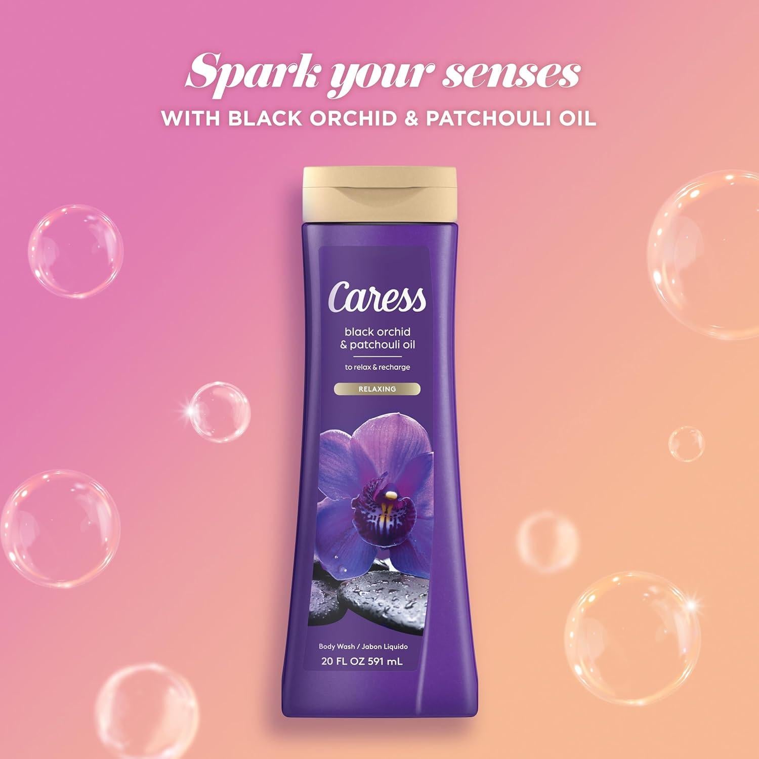 Jabón de Cuerpo Caress Orquídea Negra y Pachulí 591 ml (2 unidades)