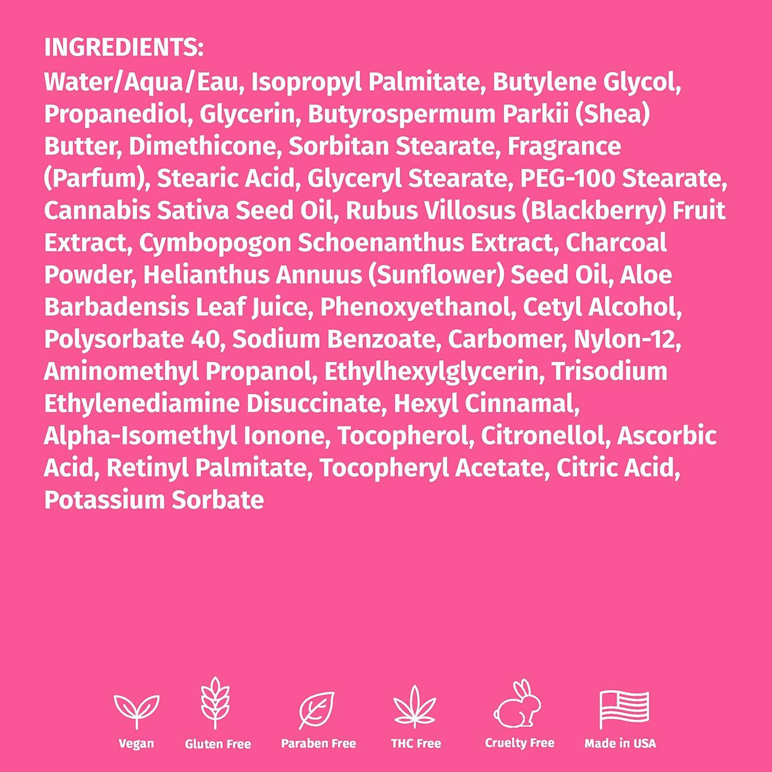 Crema Hidratante Hempz 482 ml Mora y Hierba de Limón