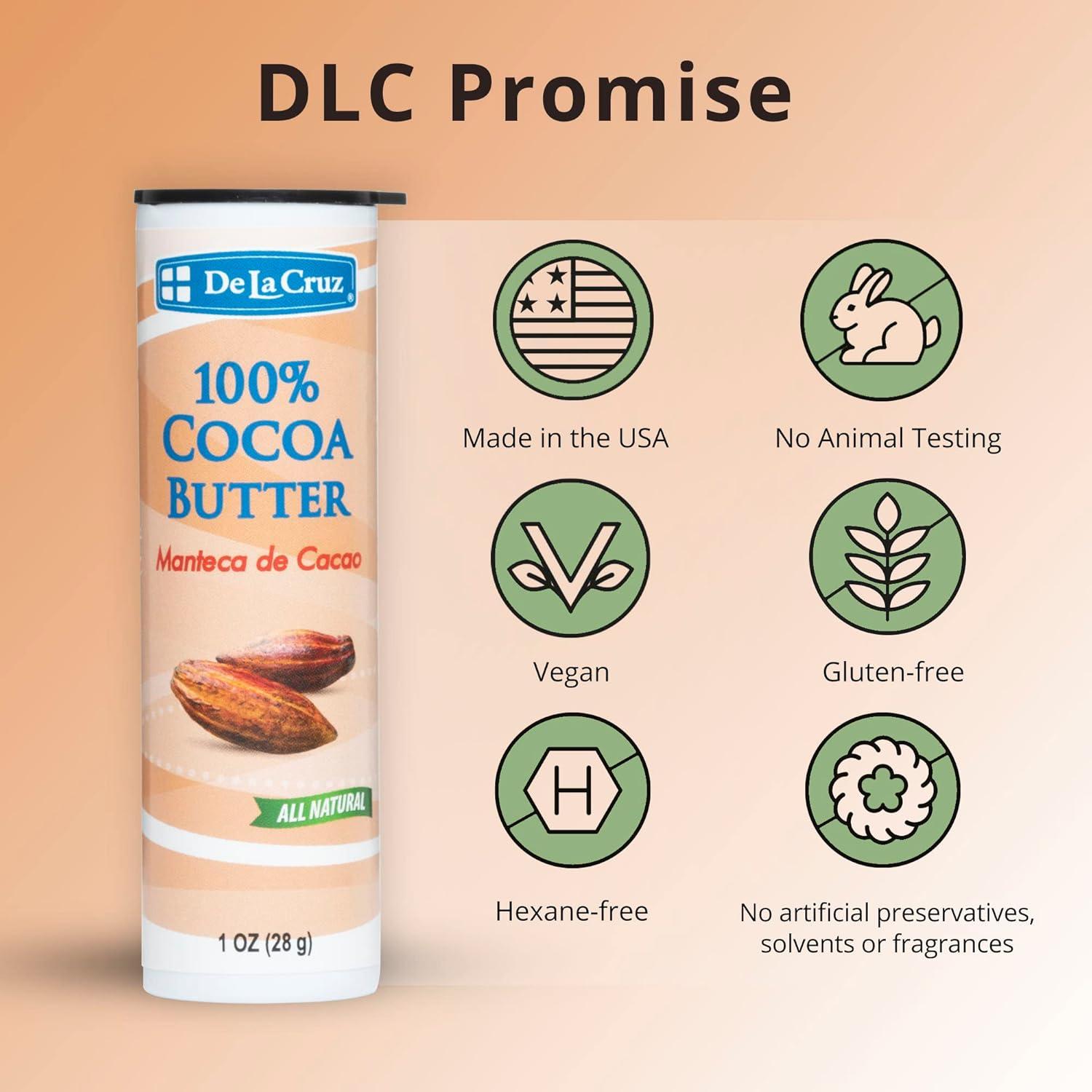 Manteca de Cacao Pura De La Cruz - Hidratante Natural 28.35 g