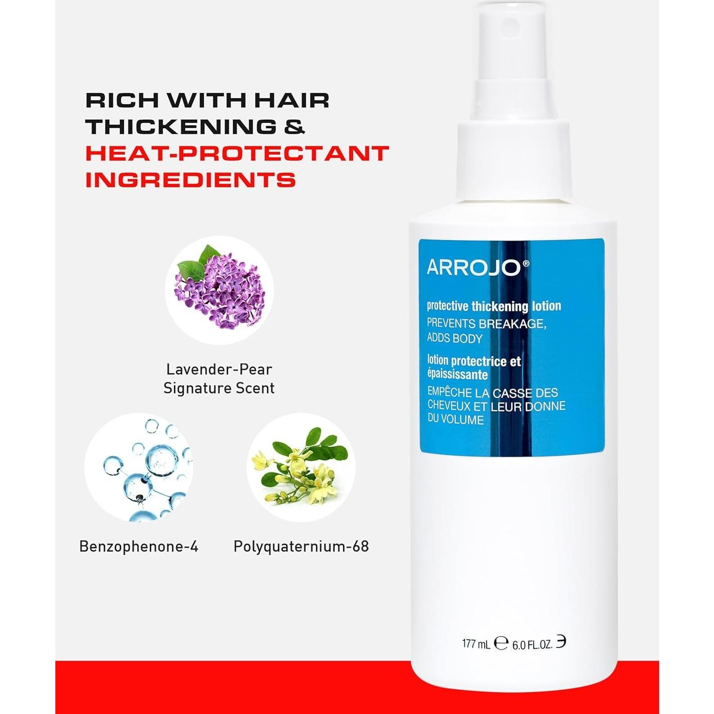 Loci&oacute;n Engrosante Protectora Arrojo - Spray T&eacute;rmico 180ml