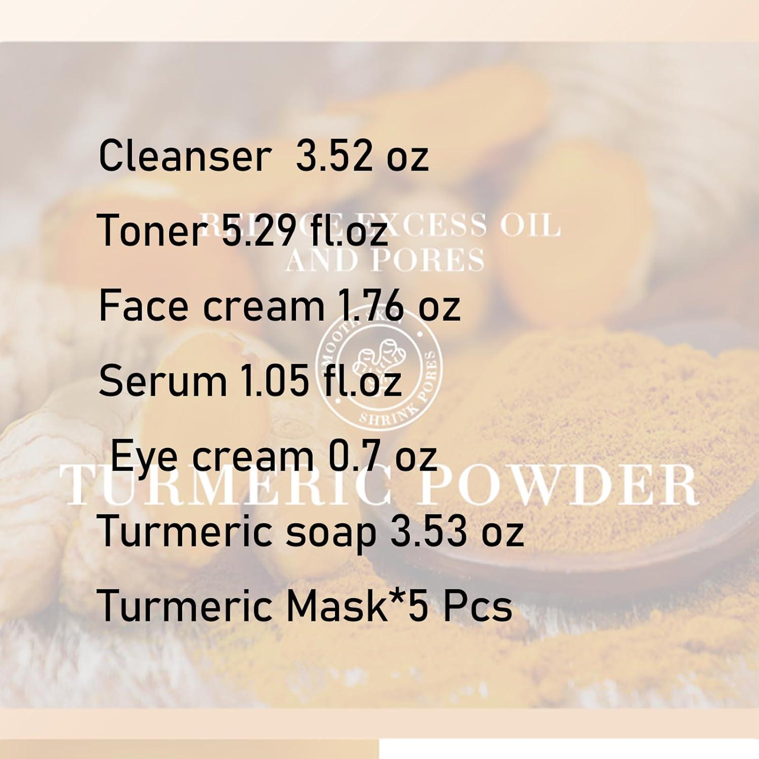 Kit de Cuidado Facial de Cúrcuma Etuanxi 11 Piezas