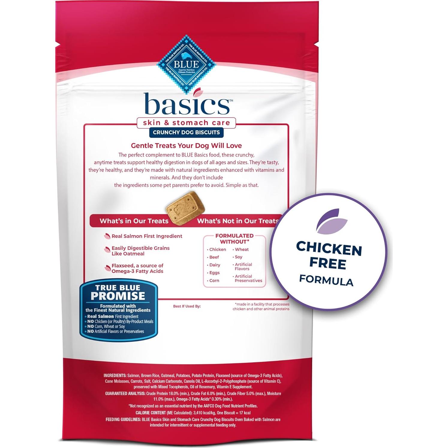 Galletas Crujientes Blue Buffalo Basics Salmón y Papa 170g