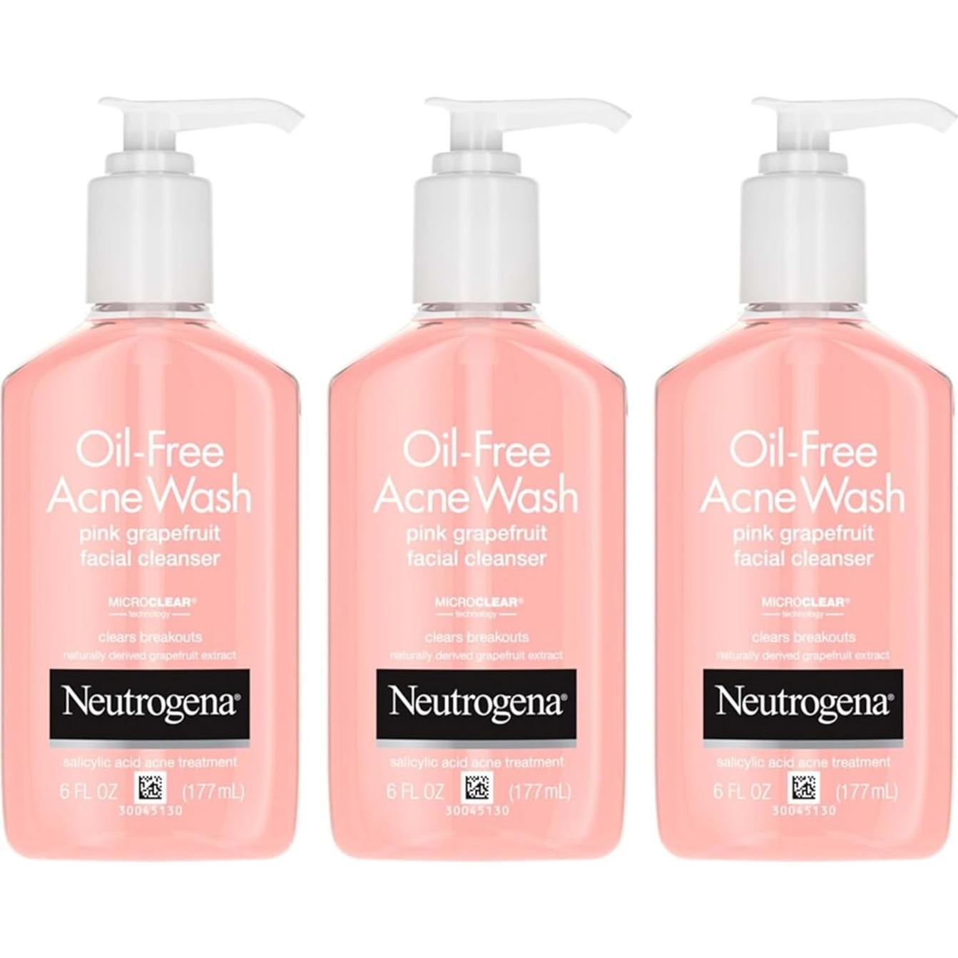 Limpiador Facial Neutrogena Sin Aceite 177 ml - Acné y Poros