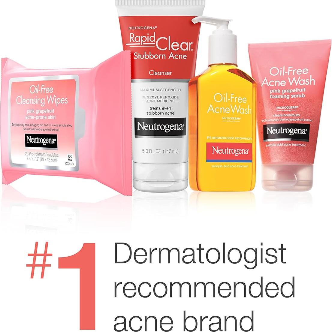 Limpiador Facial Neutrogena Sin Aceite 177 ml - Acné y Poros