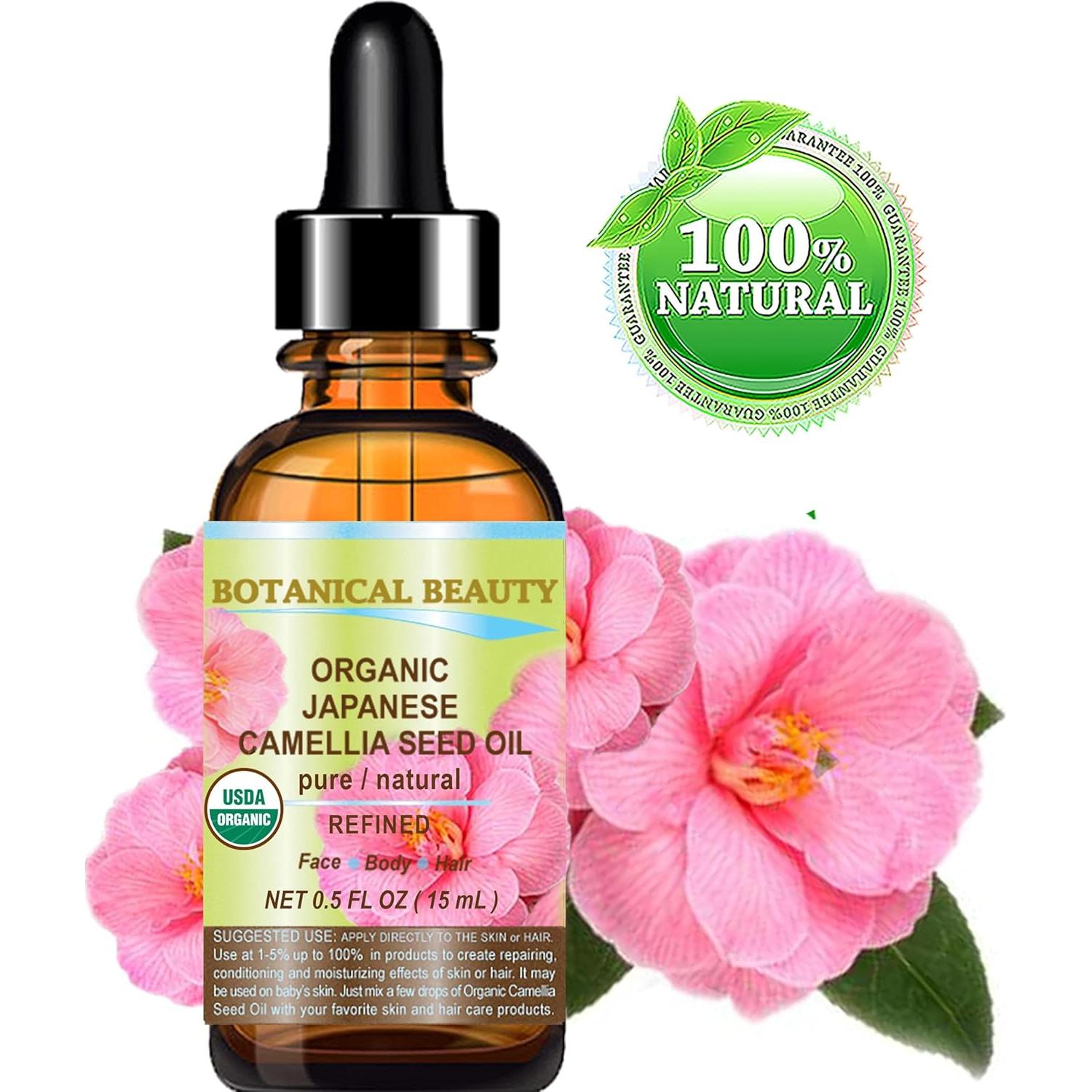 Aceite de Semilla de Camelia Orgánico Japonés 15 ml Belleza Botánica